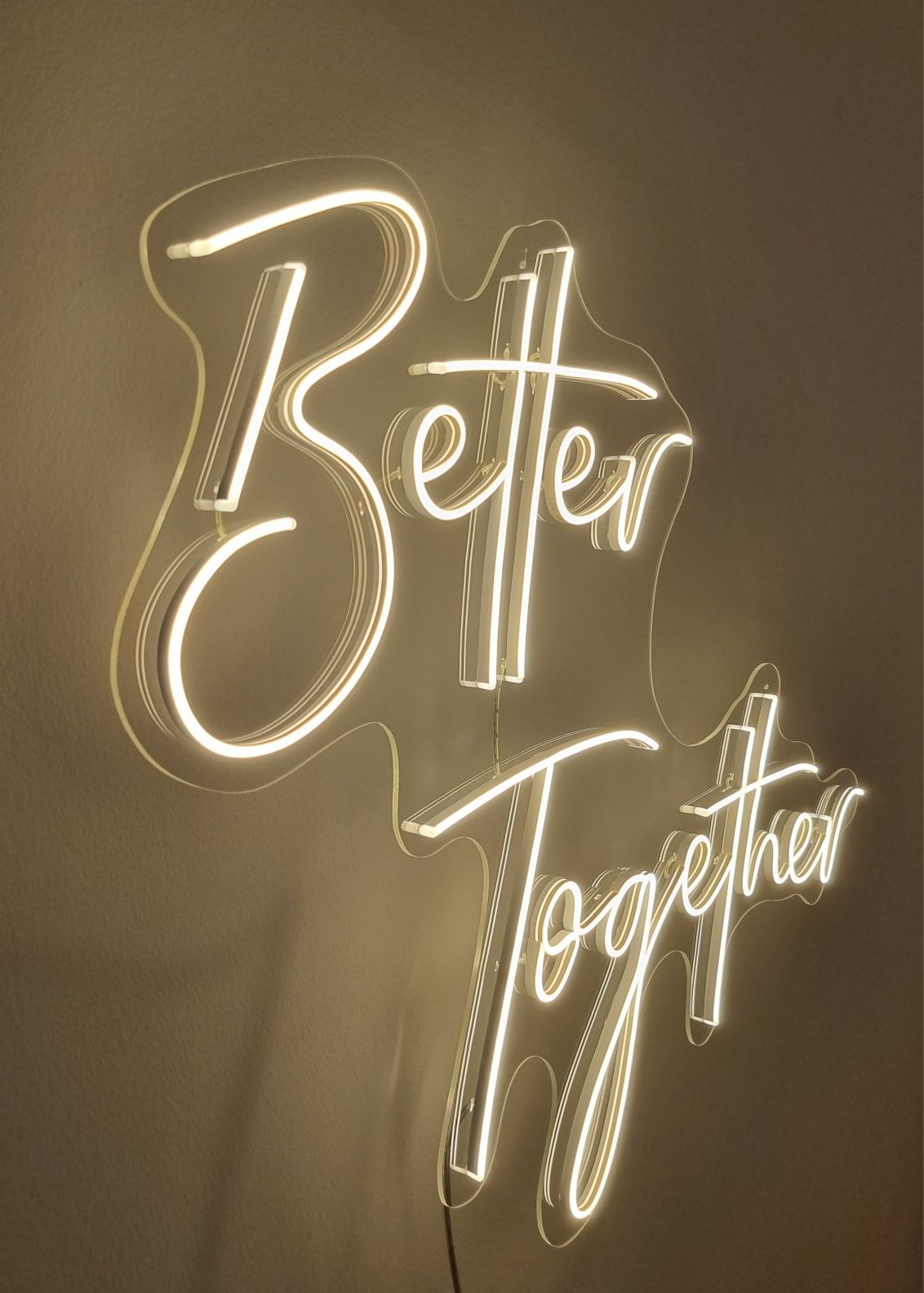 Neon led Better Together ledon wesele