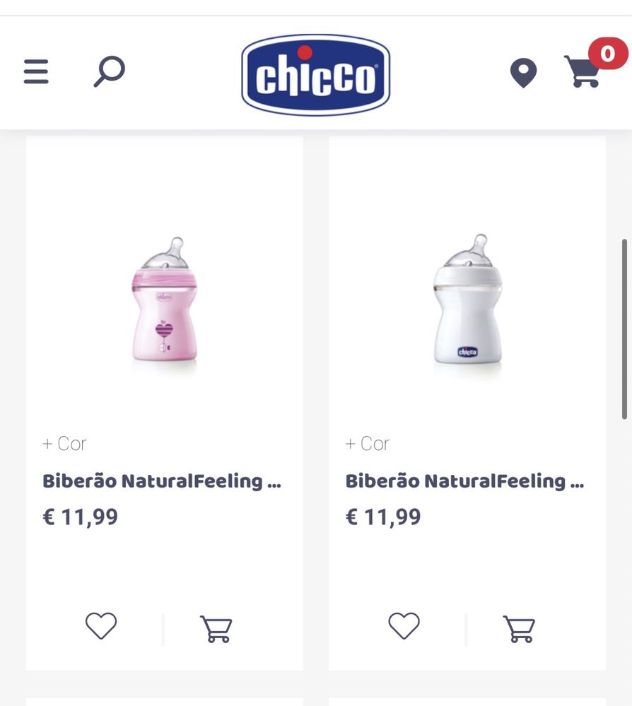 Biberons Chicco - 4 Unidades - Novos