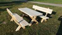 Stół ławki komplet ogrodowy drewniany meble ogrodowe stol lawki lawka