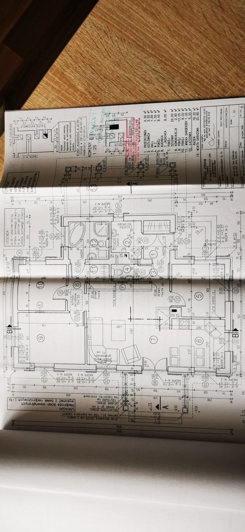 Projekt domu Atrium GL70 - parterówka, 79,30 m2