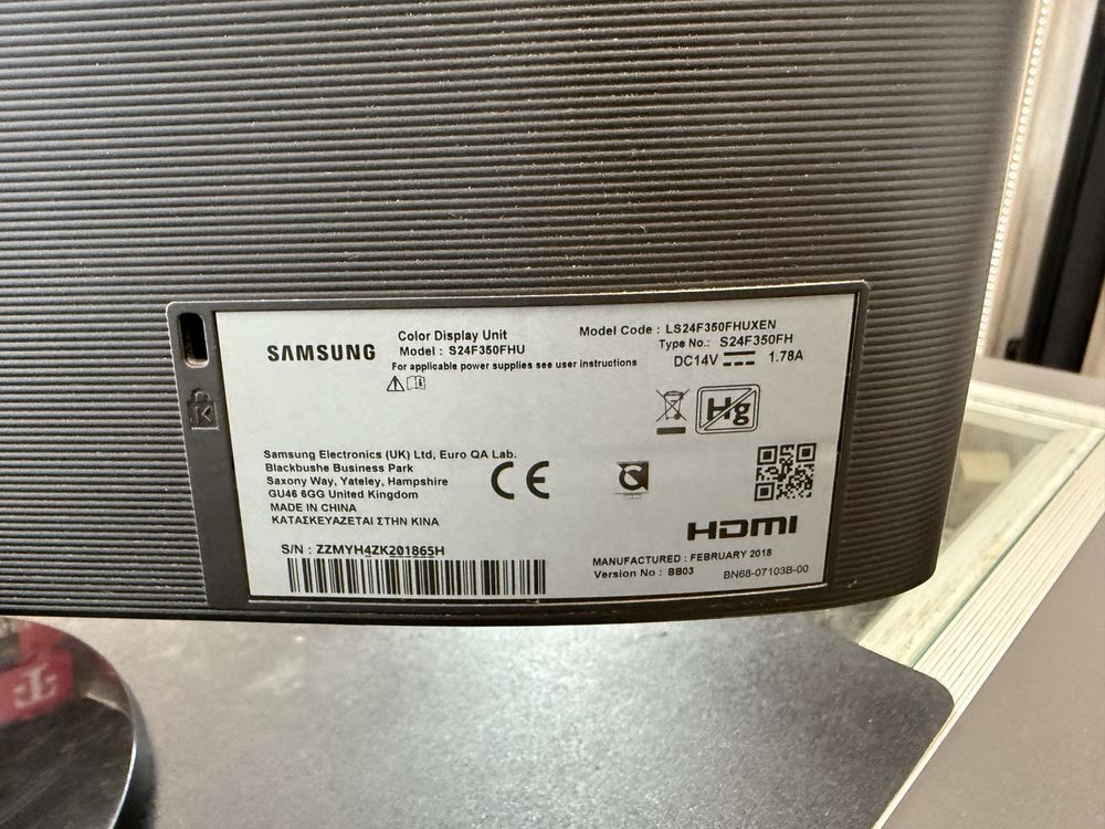Monitor Samsung 24 cale, bdb stan, mode S24F350FHU, HDMI