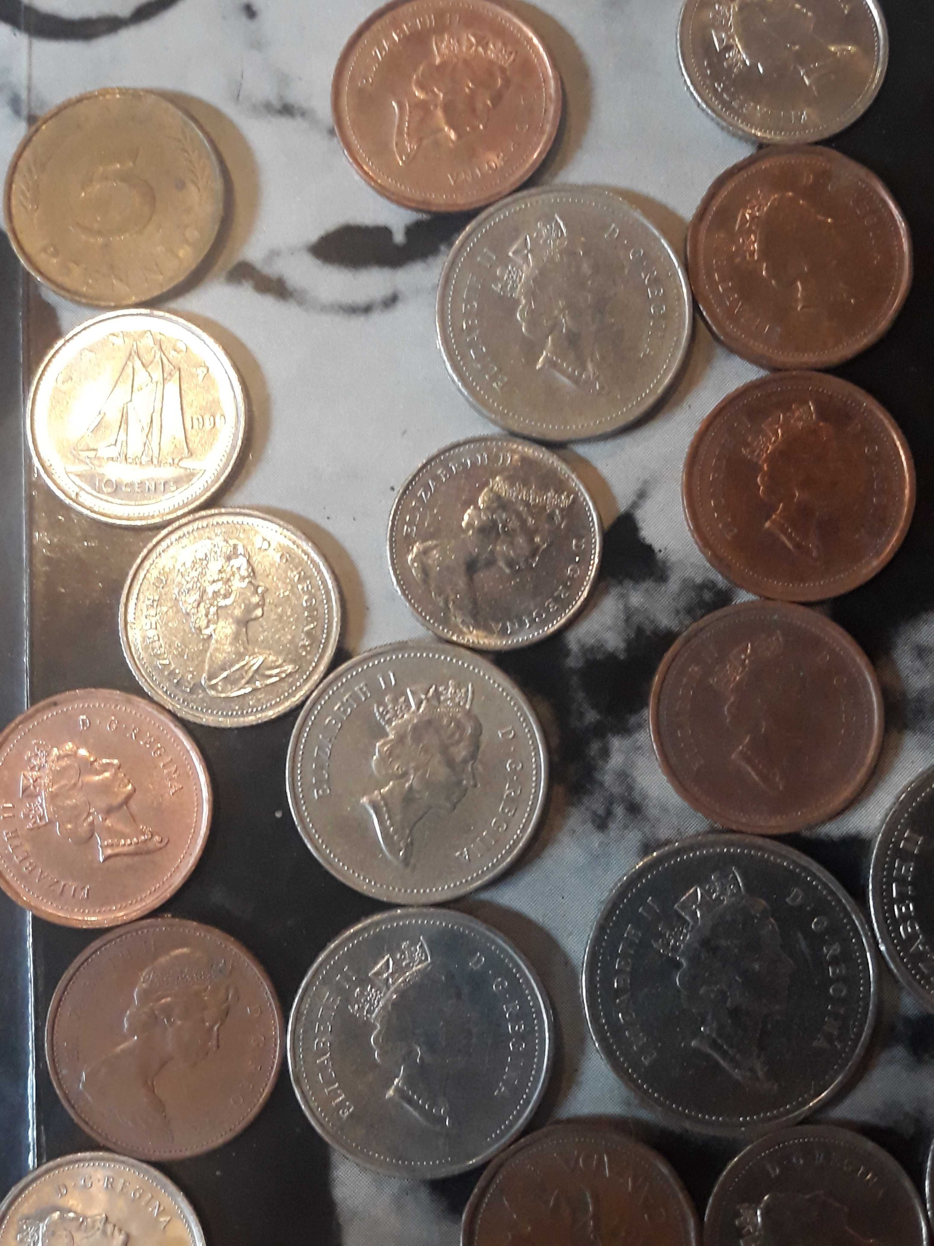 Monety  kanada regina dg II ,okolicznościowe,zestaw,centy