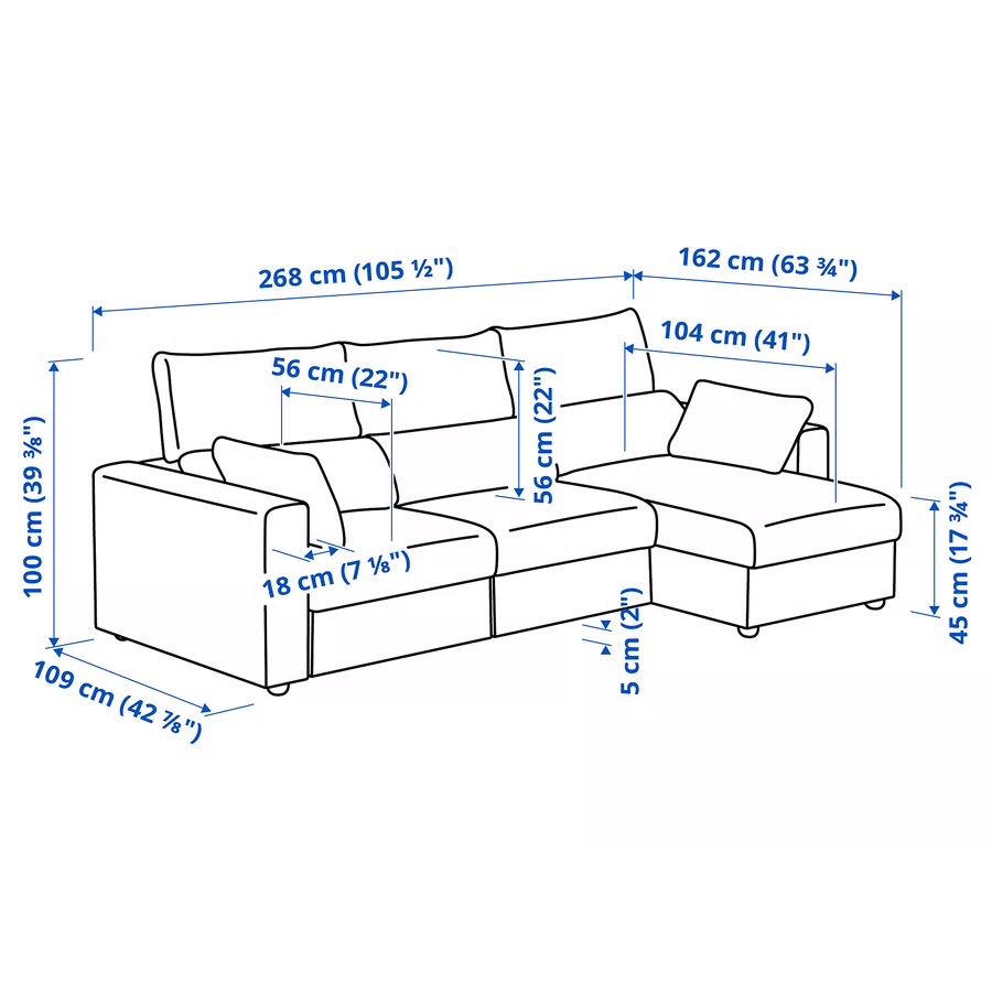 Sofa IKEA ESKILSTUNA 3 lugares como novo