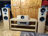 Głośniki KEF Q6c, Q5 + kino domowe Denon AVR-1707