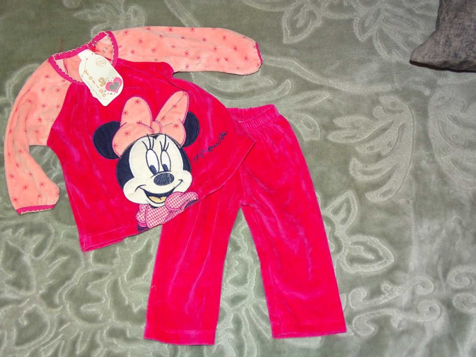 Welurowy komplet Minnie 74/80