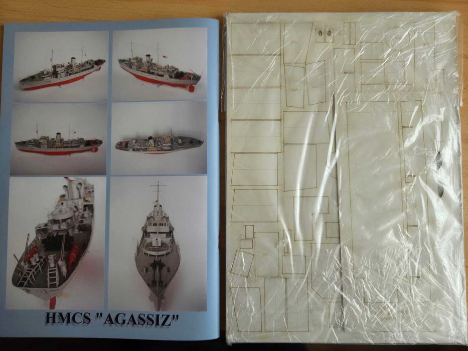 Model Kartonowy Modelik Kanadyjska korweta HMCS "AGASSIZ" wręgi