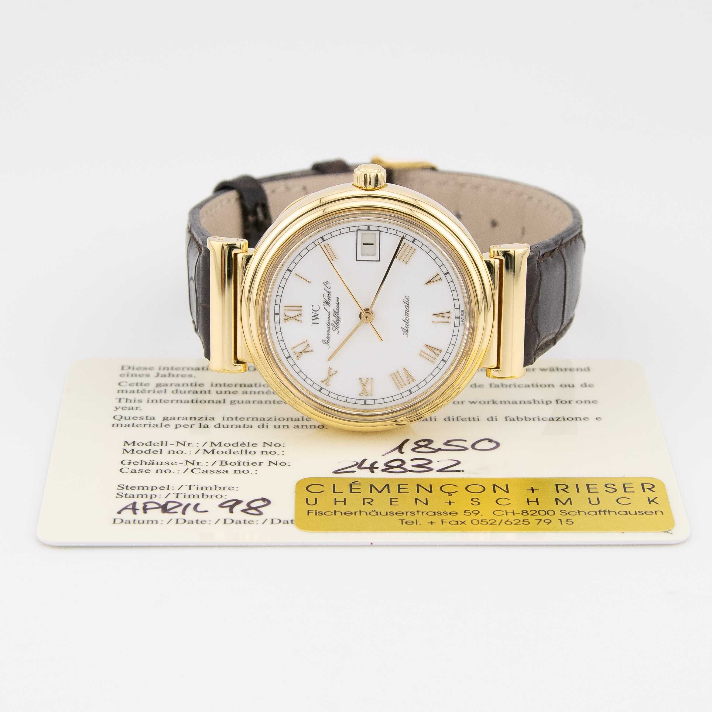 IWC Da Vinci 18k Żółte Złoto Automat 35mm FULL SET Ref. IW1850