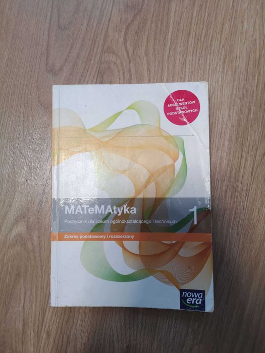 Podręcznik MATeMAtyka 1 Nowa Era Zakres podstawowy i rozszerzony