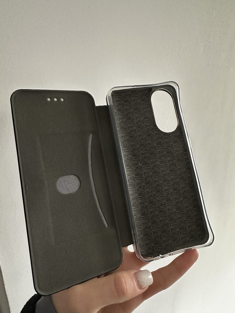 Etui zamykane czarne Smart Diva do OPPO A78 4G