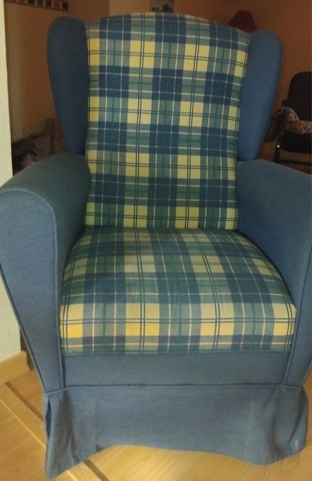 Sofá individual azul