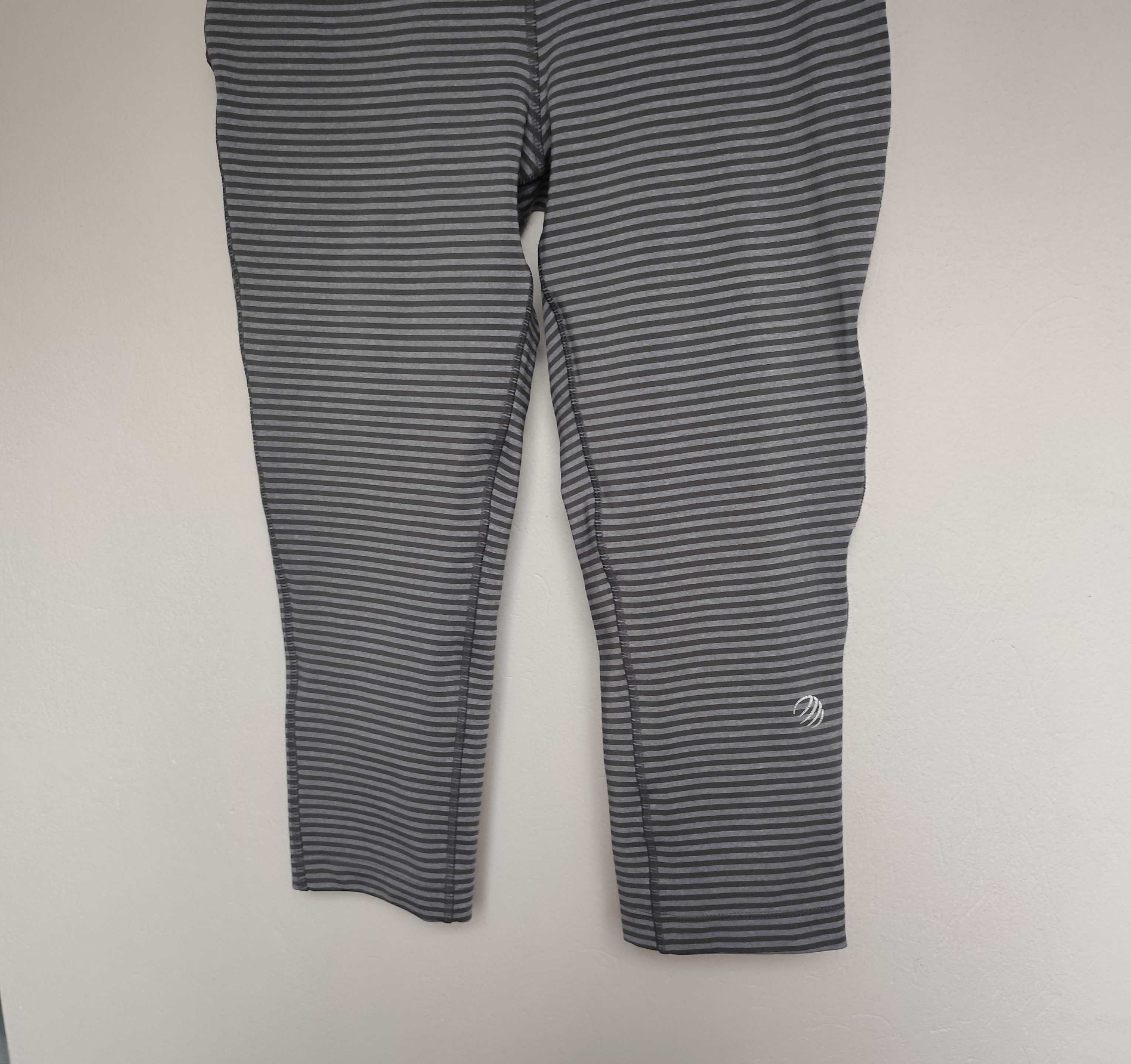 Rybaczki Legginsy sportowe krótkie 3/4 paski fitness elastyczne getry