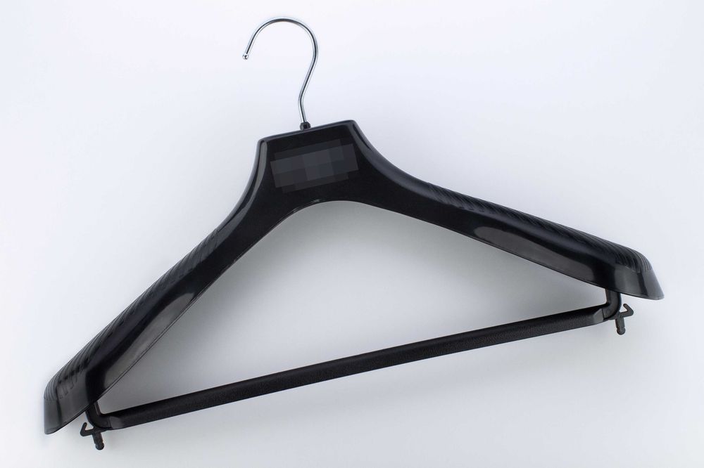 Wieszaki z poprzeczką belką na ubrania spodnie czarne 10szt