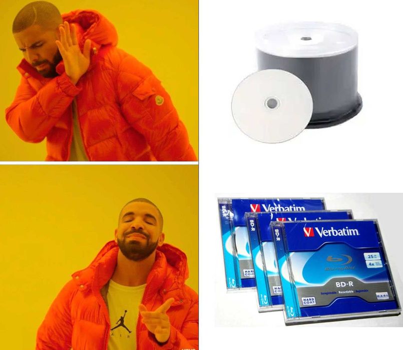 Диск для Playstation 4, 5 запис BD-R Verbatim Jewel, BD-JB GoldHEN