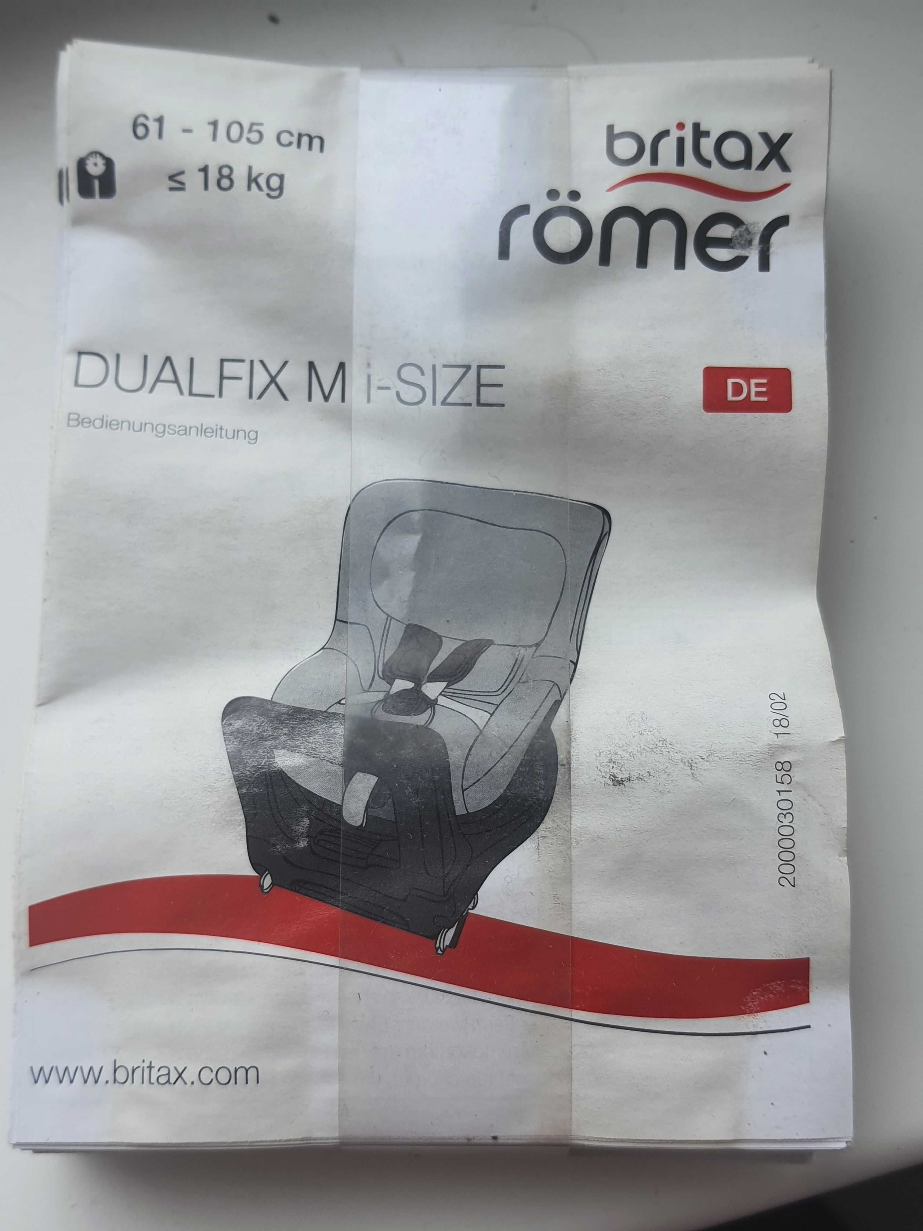 Автокрісло britax romer dualfix M i-size від 61 см до 105 см