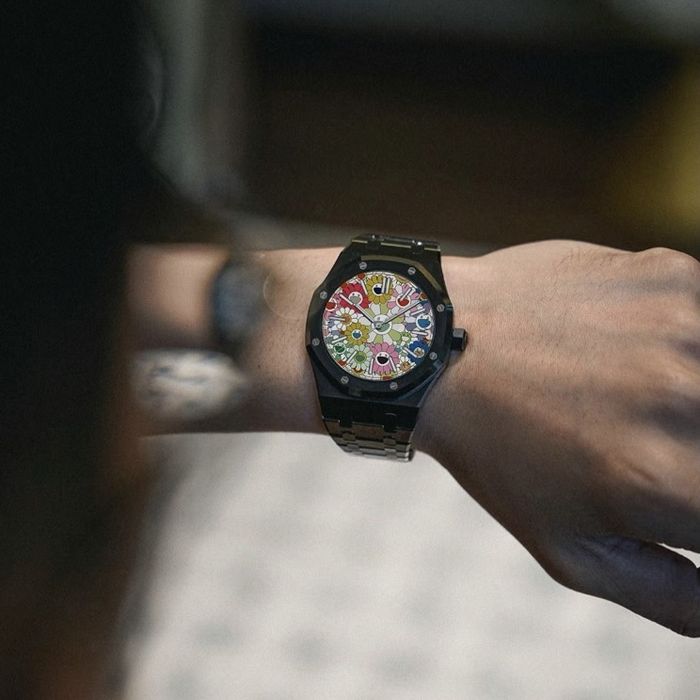 ‼️АКЦІЯ Чоловічий годинник кварцовий Luminous y2k арт-дизайн «Квіти»