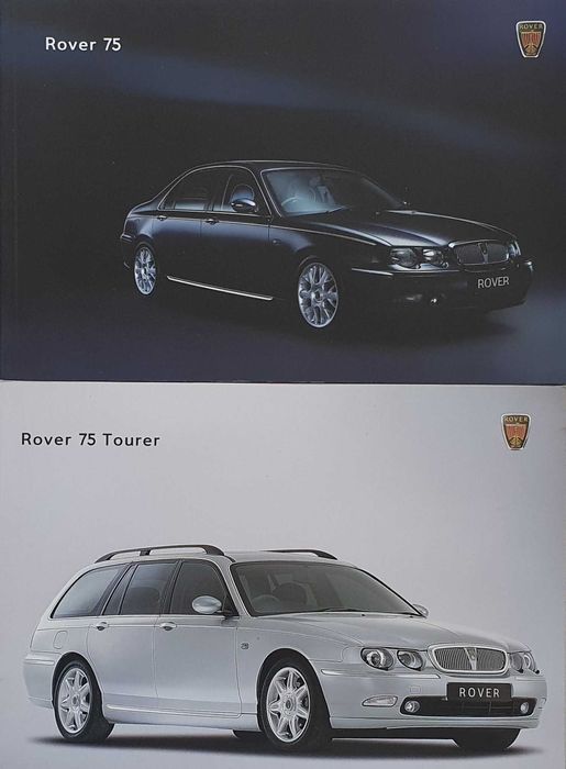 2 Catálogos automóvel Rover 75 e Rover 75 Tourer - Ano 2002