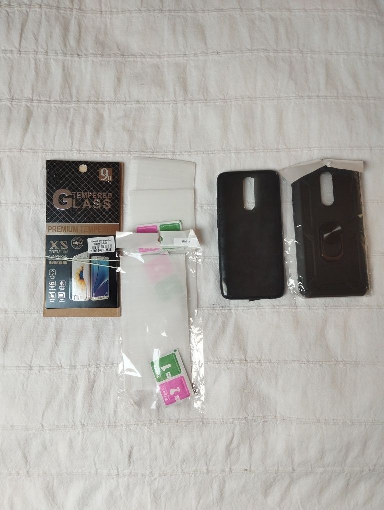 Etui pancerne, etui zwykłe, 4x szkło do Xiaomi redmi 8