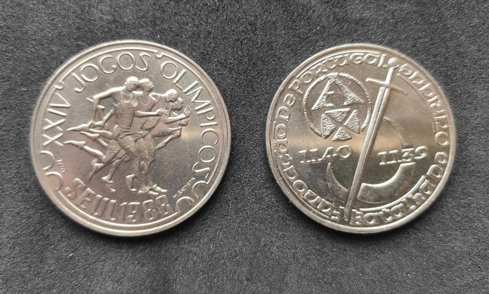 Conjunto Moedas 250 Escudos Jogos Olímpicos + Fundação de Portugal