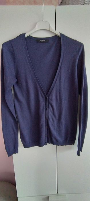 Reserved granatowy sweter kardigan 40 L