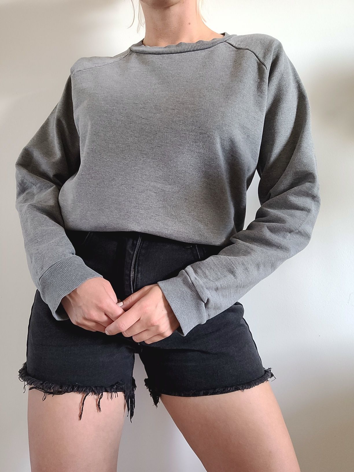 Szara bluza oversize premium Bruuns Bazaar