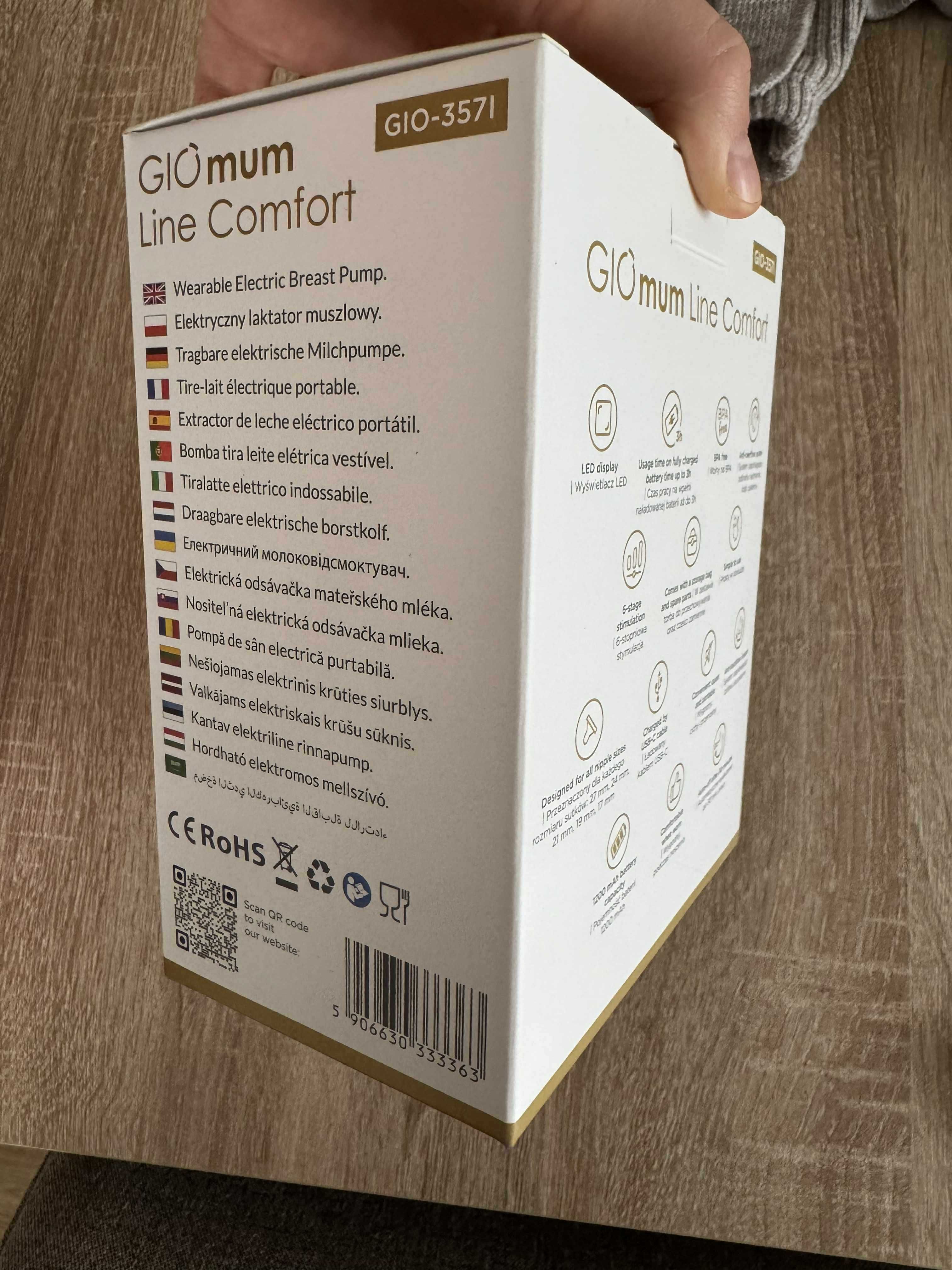 Laktator innoGIO GIOmum Line Comfort 357 + torebki na pokarm bocioland
