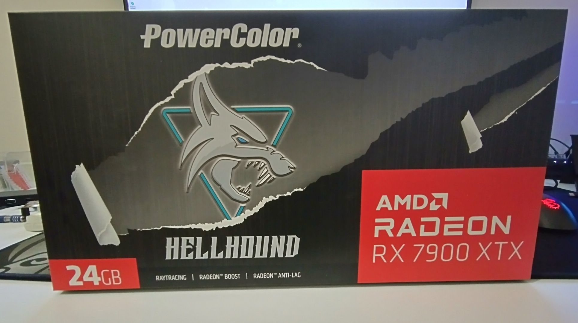 placa grafica amd powercolor rx 7900 xtx hellhound 24gb c/garantia