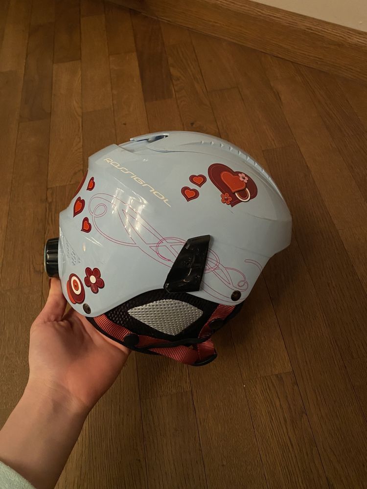 Kask dziecięcy sporty zimowe rozmiar 55-58