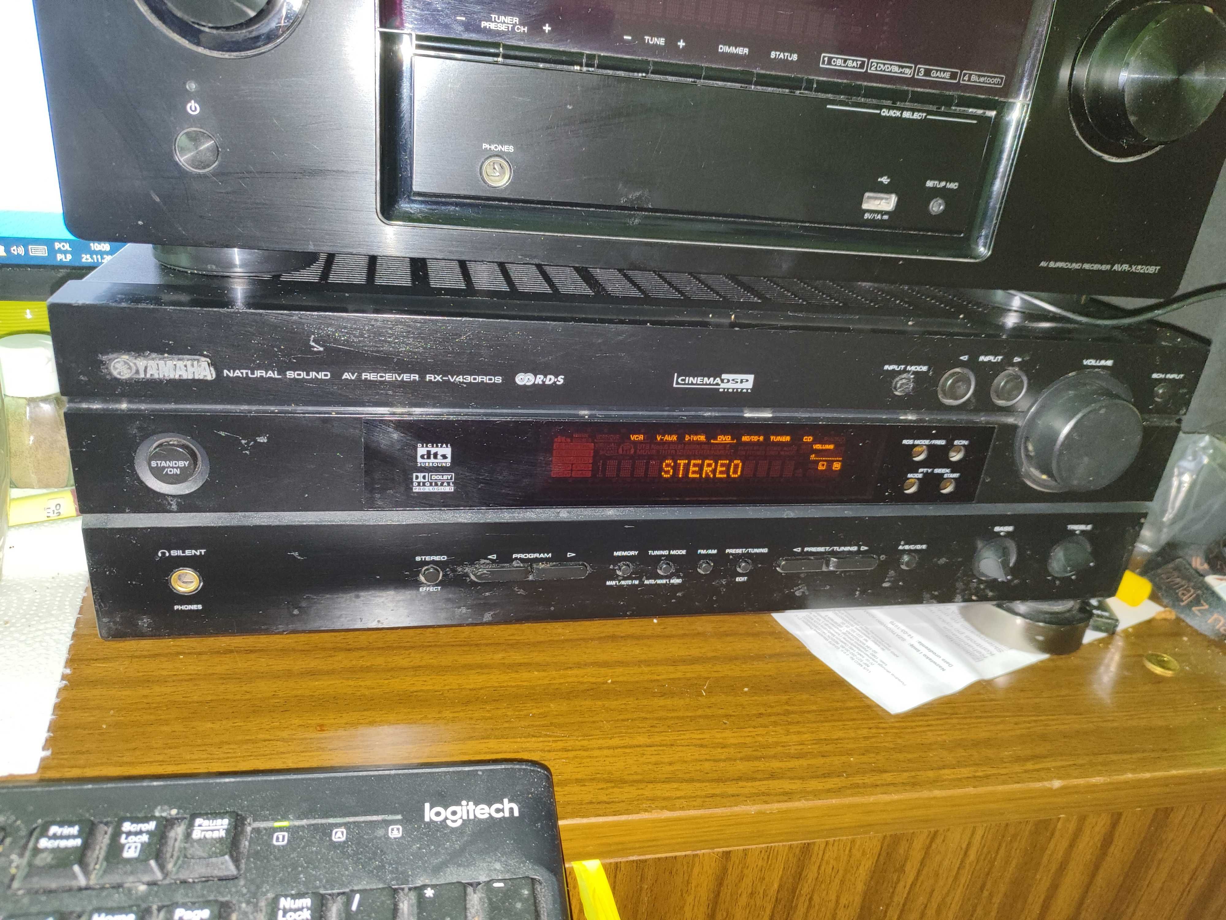 Amplituner YAMAHA RX V-430 RDS oraz nowy pilot.