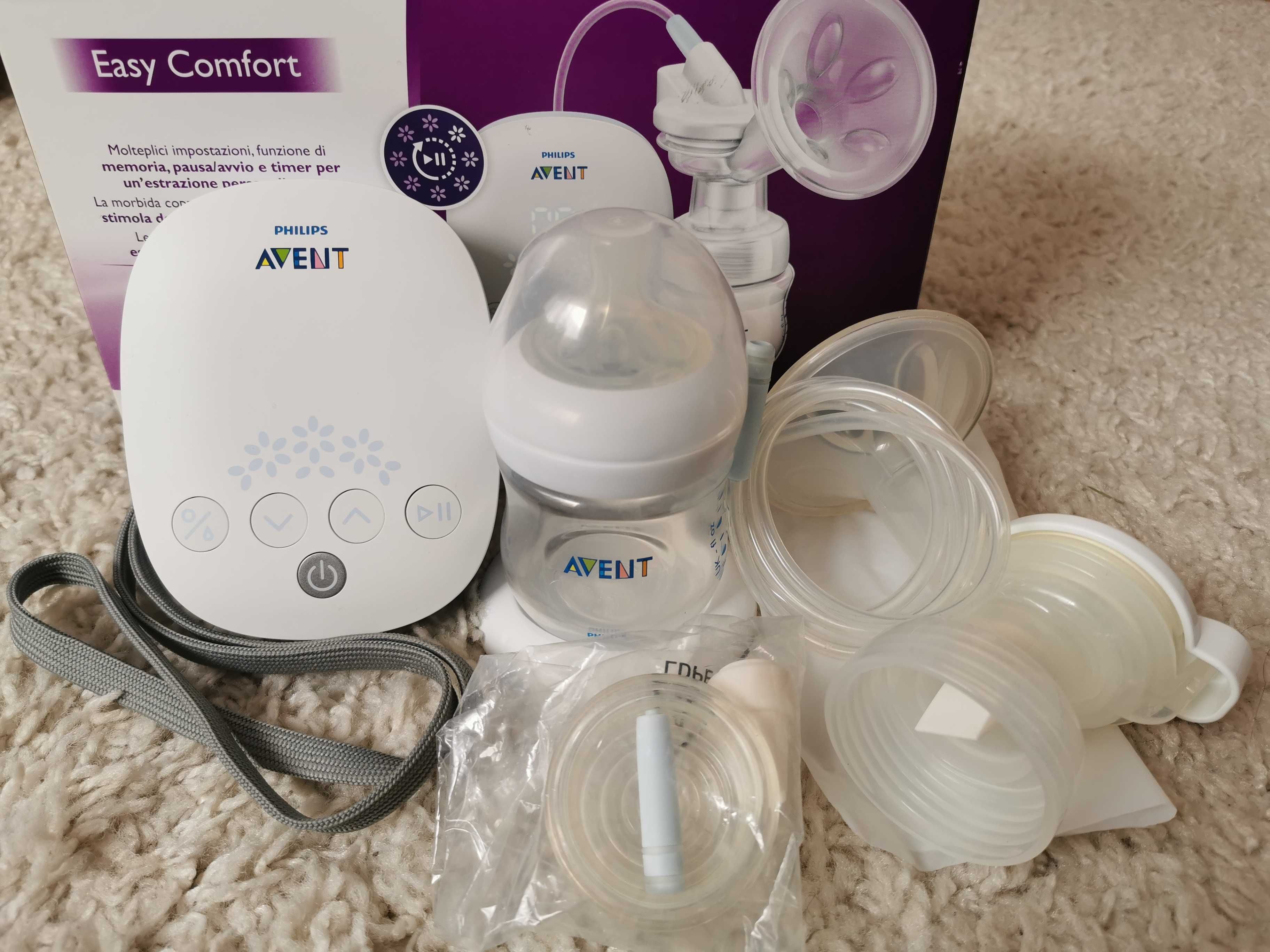 Avent Easy Comfort Laktator Pojedynczy Elektryczny z Butelką