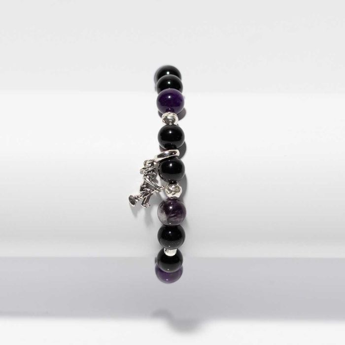 Bransoletka Wiedźmy z kamieni naturalnych Onyks i Ametyst