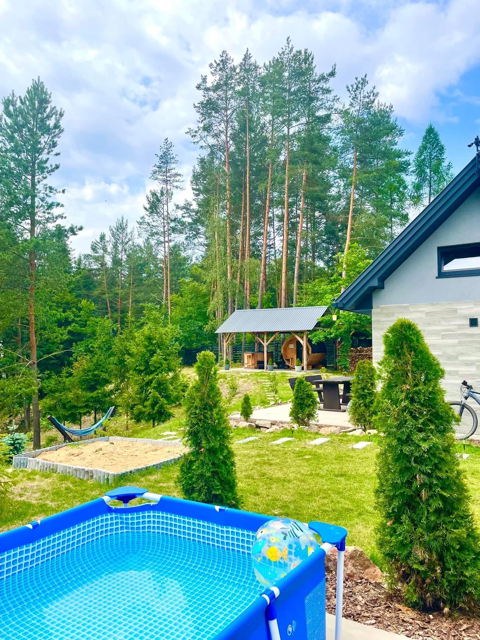 Domek kominek, balia, sauna, klimatyzacja, agroturystyka, balia, sauna