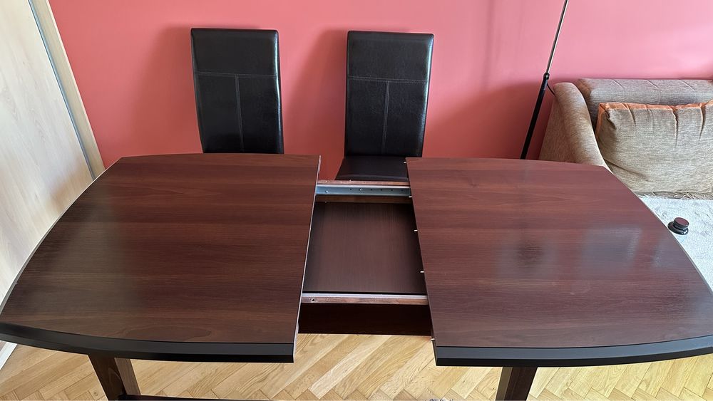 Stół rozkładany / pokojowy + krzesła
