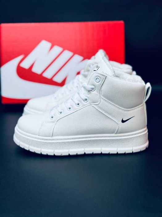 Женские зимние ботинки nike на меху натуральная кожа супер предложение