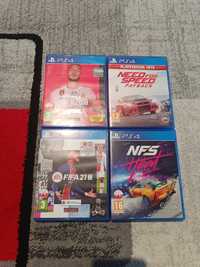 Gry ps4 (need for speed heat,need for speed payback,Fifa20, FIFA 21