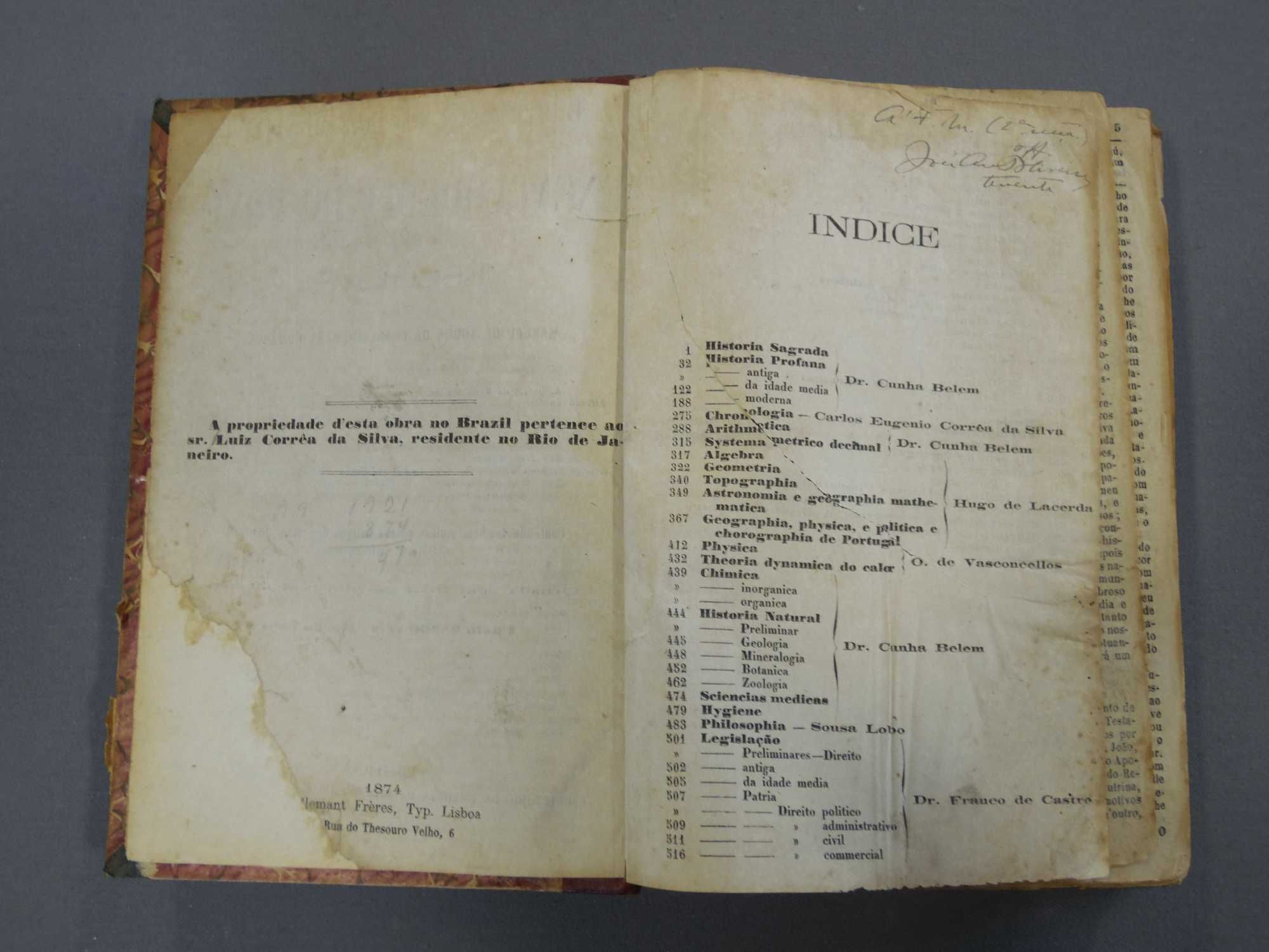 Livro Encyclopedia do Povo e das Escolas, 1874