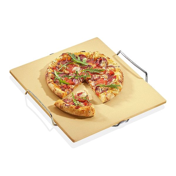 Kamień Kuchenprofi do pieczenia pizzy, na stelażu, 38x35 cm