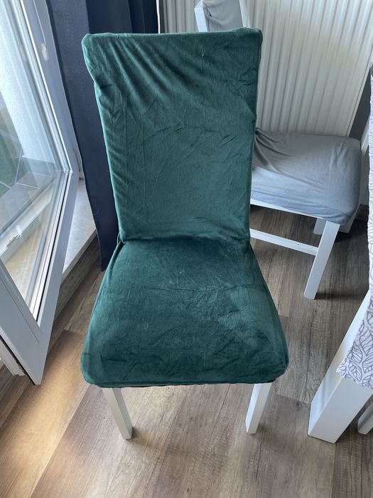 pokrowce na krzesła butelkowa zieleń 4 szt