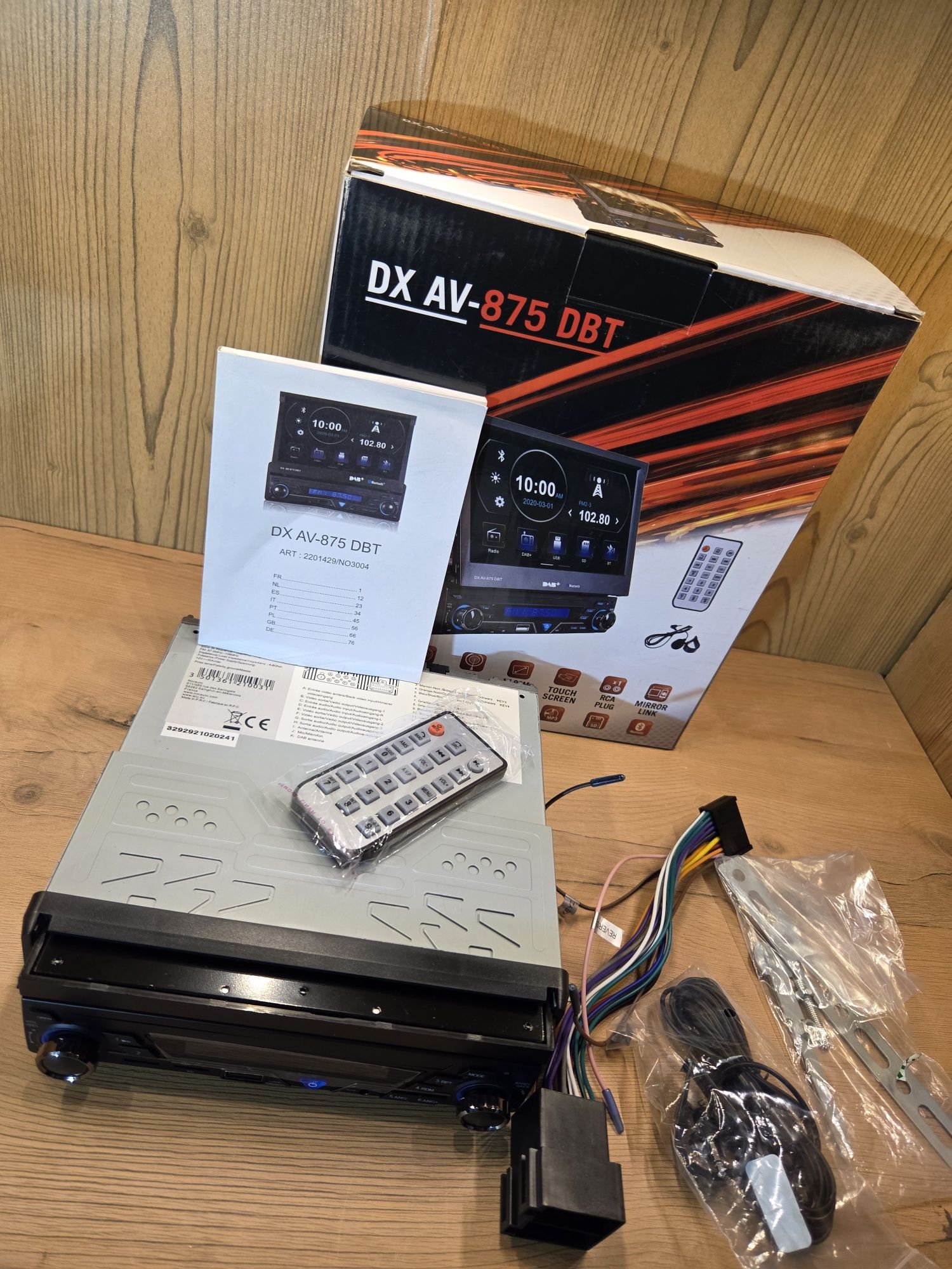 Radioodtwarzacz Monitor 7cali//Dotyk//Bluetooth//Usb//