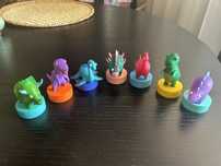 Figurki dinozaury pieczątki - zestaw 7 sztuk