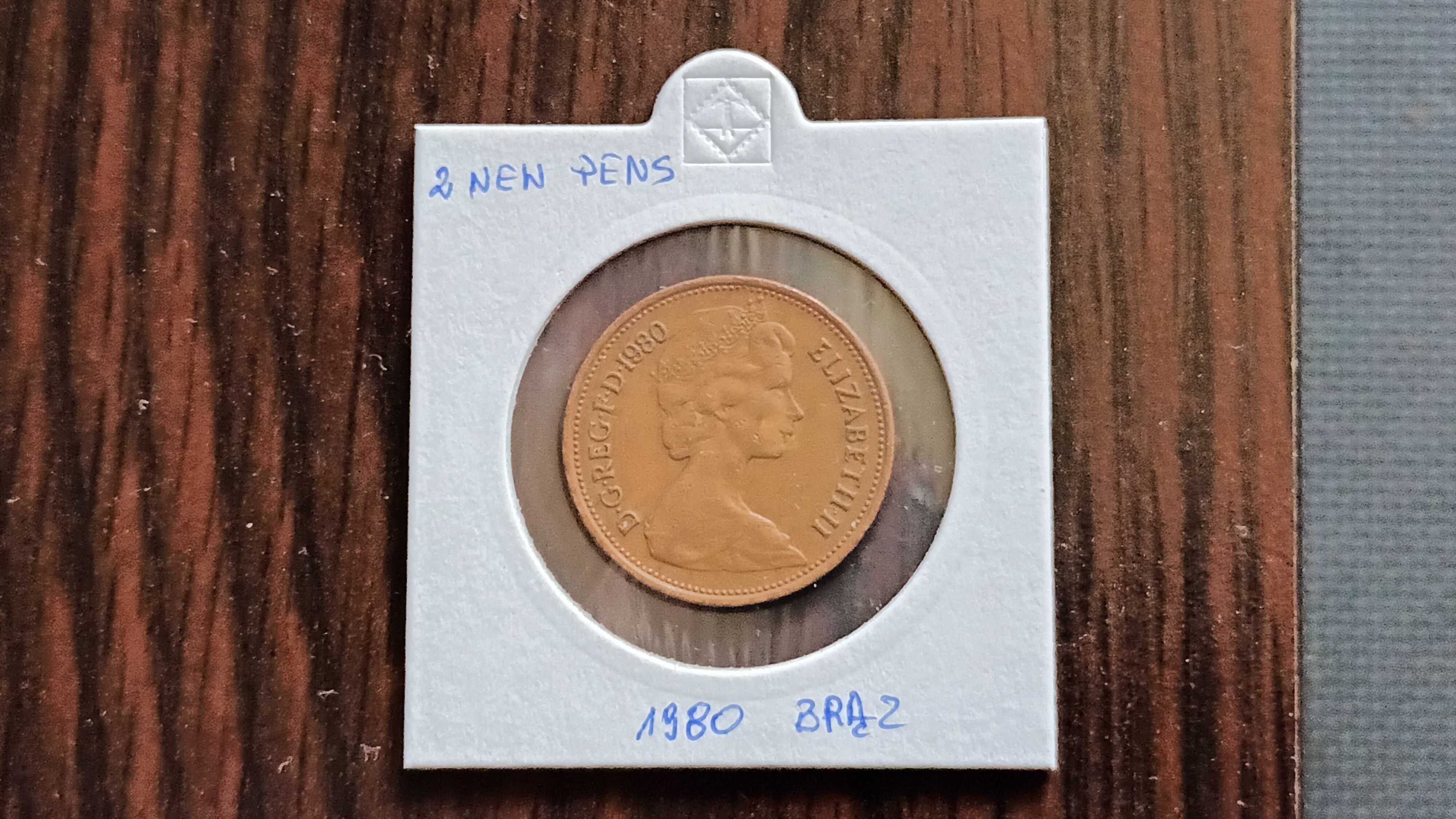 Wielka Brytania 2 New Pence 1980,Brąz.