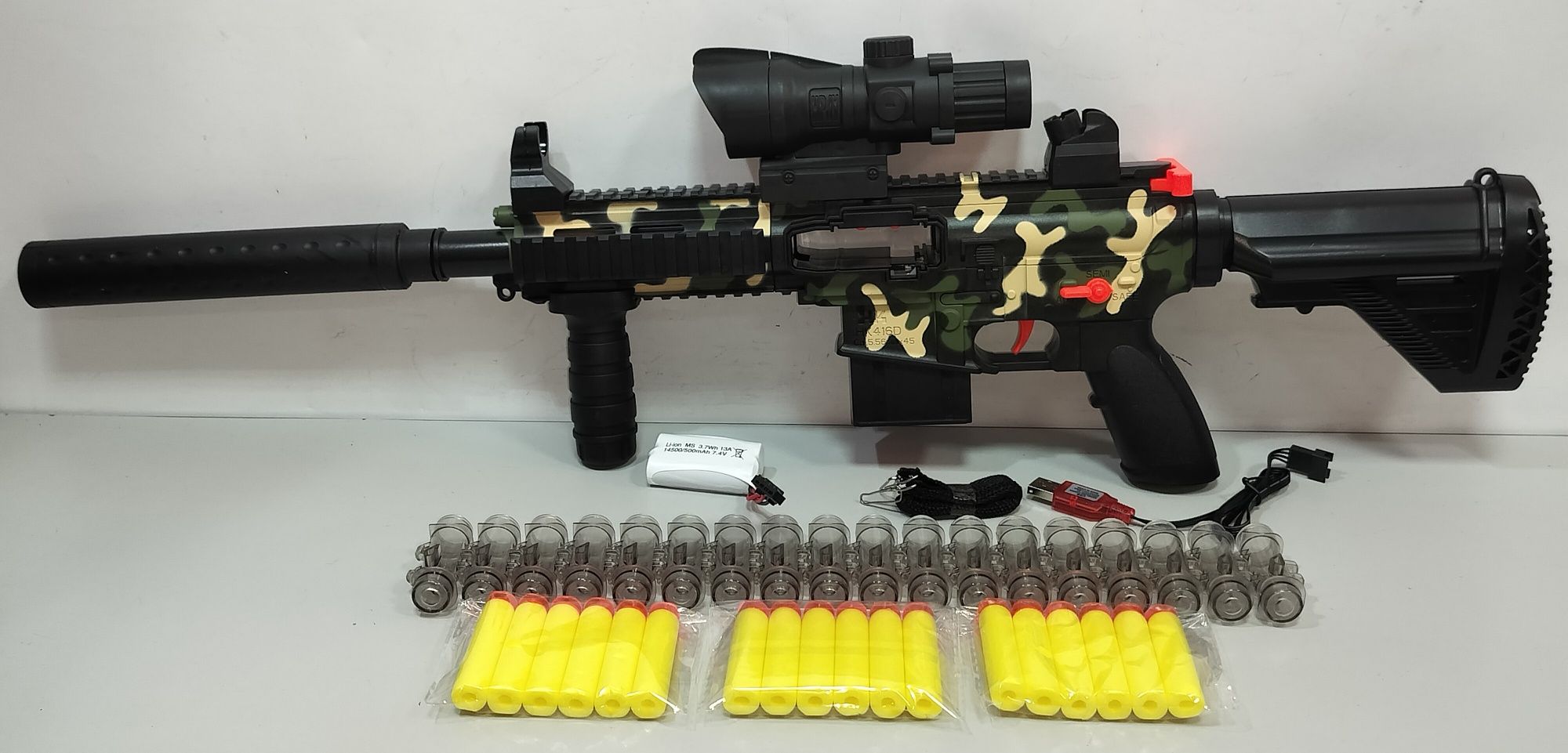 Детский автомат M416 на аккумуляторе, оптический прицел.