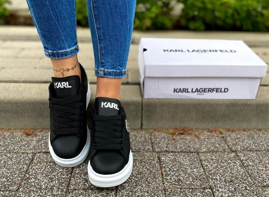 czarne damskie nowe sneakersy KARL LAGERFELD nowe buty karla