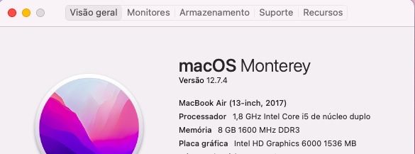 Macbook Air 13” 2017 como novo