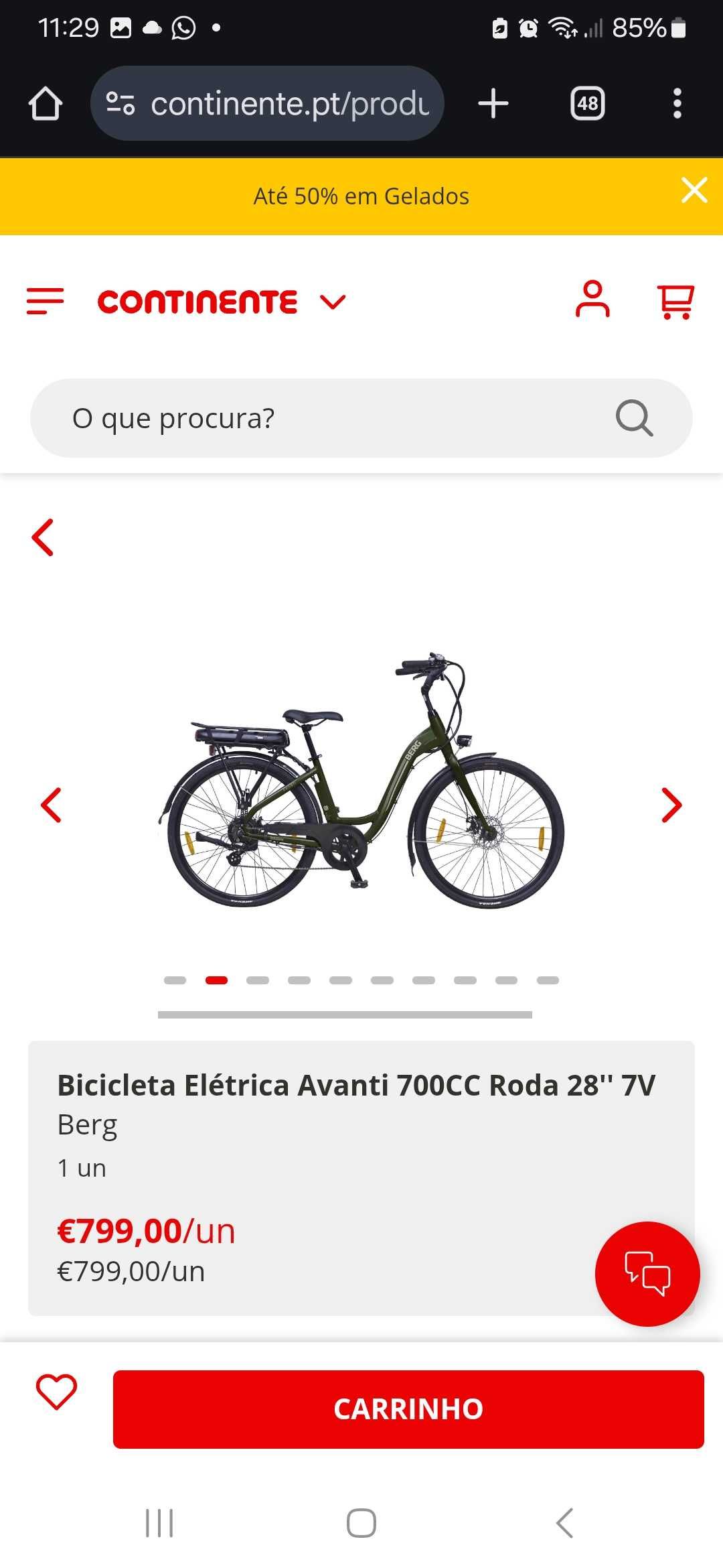 Bicicleta Elétrica Citadina Berg