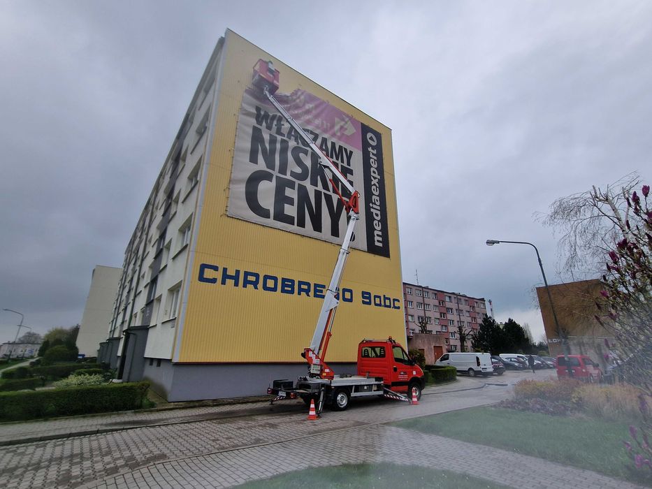 Podnośnik koszowy , Zwyżka 20 mb. Usługi-Wynajem