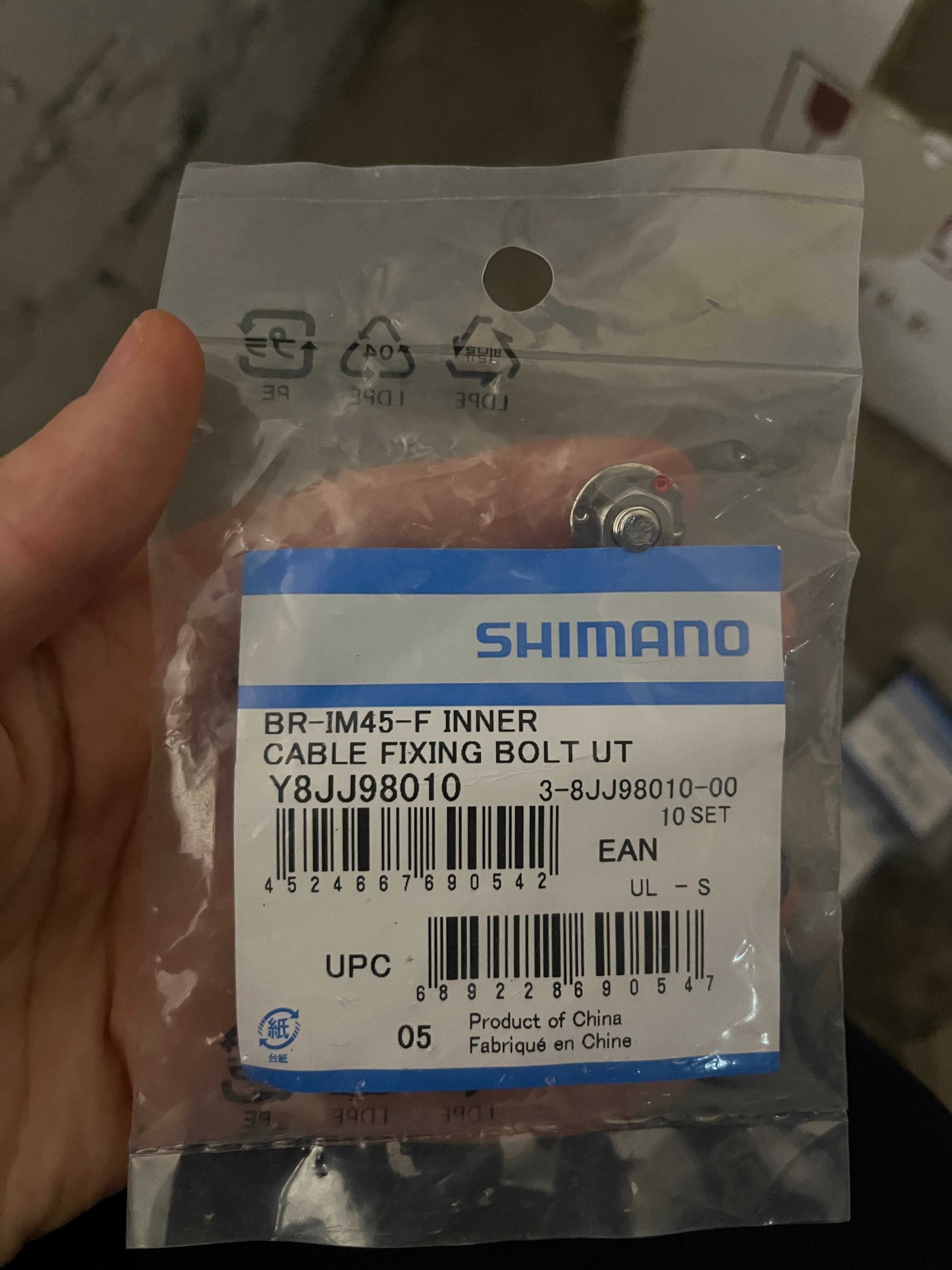 Komplet śrub mocujących linkę hamulca rolkowego Shimano BR-IM45-F