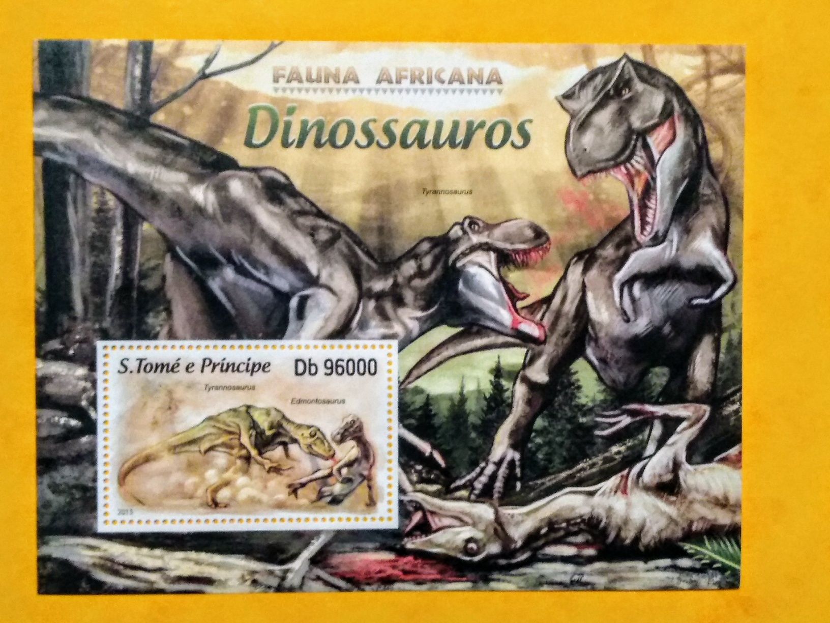 Znaczek blok S.Tome e Principe 2010 dinozaury