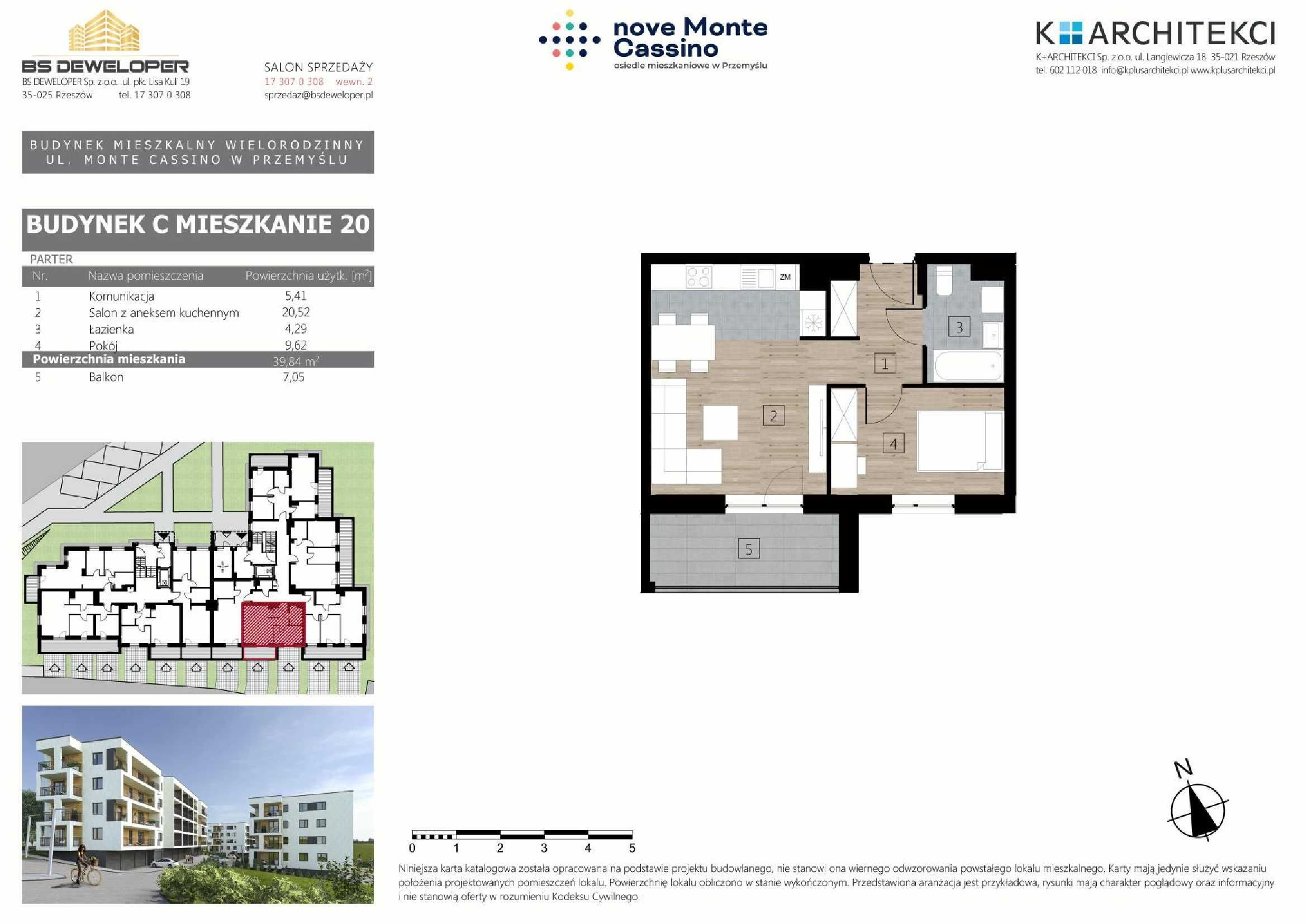 Mieszkanie 2-pokojowe 39,84 m2 | Przemyśl | Nove Monte Cassino