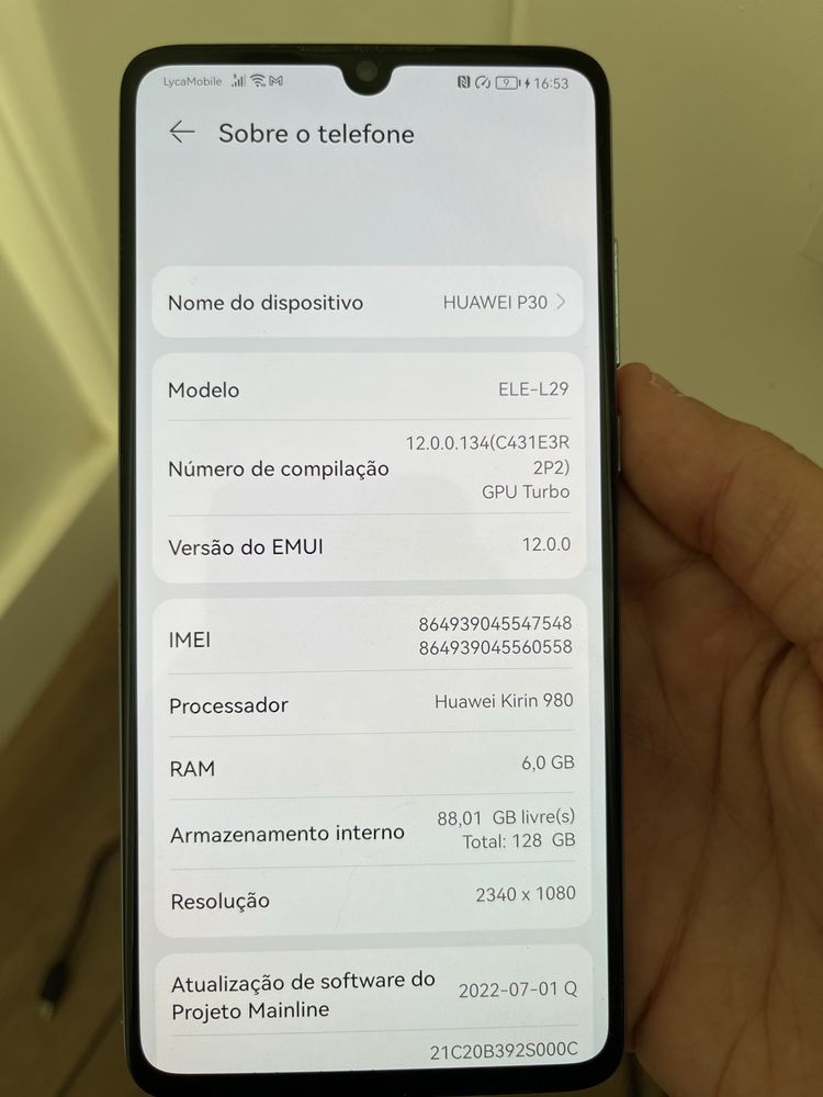 Huawei P30 muito bom estado