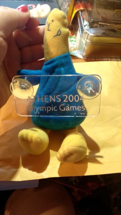 игрушка присоска кукла mascot olympic games 2004 олимпиада олимпийские